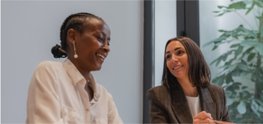 a person and a person smiling