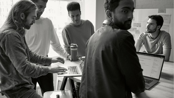 people chatting in the office